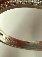 Load image into Gallery viewer, CZ Sterling Silver Ring Size 8.5
