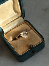 Load image into Gallery viewer, Midcentury 10k Solid Gold Engraved Heart Signet Ring Size 4.5
