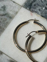 Load image into Gallery viewer, Vintage 14k Gold Tubular Hoop Earrings

