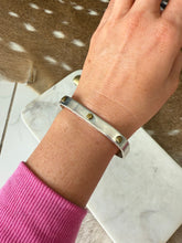 Load image into Gallery viewer, Sterling Silver &amp; Brass Screw Bangle Bracelet
