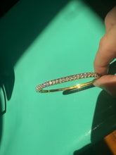 Load image into Gallery viewer, Gold Vermeil CZ Bangle Bracelet 7”
