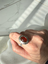 Load image into Gallery viewer, Vintage Carnelian Sterling Silver Ring Size 8
