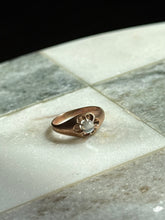Load image into Gallery viewer, Victorian Moonstone 10k Rosey Gold Ring Size 5.75
