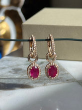 Load image into Gallery viewer, Vintage BH 14k Yellow Gold Dangle Hoop Earrings
