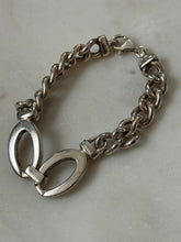 Load image into Gallery viewer, Vintage Sterling Silver Chunky Curb Link Bracelet 7.5”
