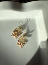 Load image into Gallery viewer, Vintage Cloisonné Enamel Butterfly Gold Plated Earrings
