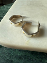 Load image into Gallery viewer, Mexico Sterling Silver &amp; Brass Hoop Earrings
