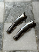 Load image into Gallery viewer, Modernist Vintage Sterling Silver Panel Dangle Earrings
