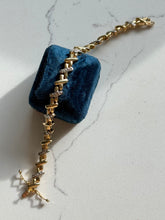 Load image into Gallery viewer, Gold Vermeil X Link Bracelet 7”
