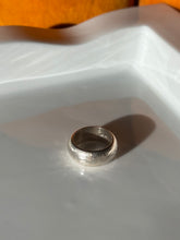 Load image into Gallery viewer, Etched Sterling Silver Donut Band Size 5.75
