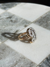Load image into Gallery viewer, Large ‘D’ Initial Diamond 14k Gold Ring
