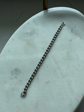 Load image into Gallery viewer, Midcentury Sterling Silver Cuban Curb Link Bracelet 7.25”
