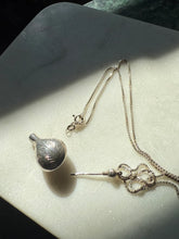 Load image into Gallery viewer, Vintage Etched Sterling Silver Perfume Bottle Necklace 20”
