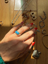 Load image into Gallery viewer, Vintage Blue Sterling Silver Ring

