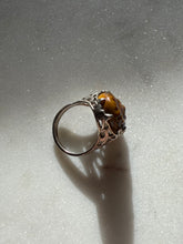 Load image into Gallery viewer, Carved Face Sterling Silver Ring Size 7.75
