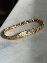 Load image into Gallery viewer, Milor Gold Vermeil Double Sided Bracelet 7.5”

