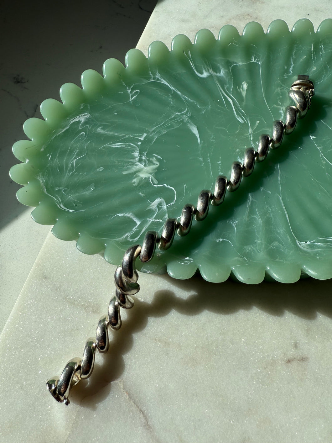 San Marco Croissant Sterling Silver Bracelet 7”