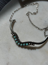 Load image into Gallery viewer, Vintage Signed Opal Sterling Necklace 18.75”
