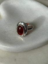 Load image into Gallery viewer, Vintage Carnelian Sterling Silver Ring Size 8
