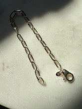 Load image into Gallery viewer, Italian Paperclip Link Sterling Silver Bracelet 7.5”
