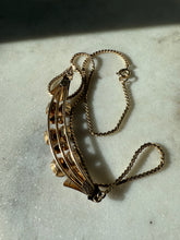 Load image into Gallery viewer, Vintage 1/20 12k Gold Filled Green &amp; Pink Glass Stone Necklace 16”
