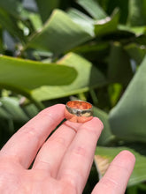 Load image into Gallery viewer, Vintage Solid 14k Gold Cigar Band Diamond Ring Size 5.5
