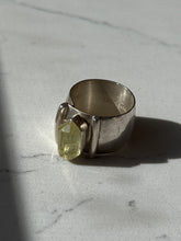 Load image into Gallery viewer, Lilly Barrack Yellow Quartz Sterling Silver Ring Size 7
