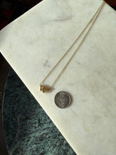 Load image into Gallery viewer, ‘W’ Slider 14k Yellow Gold Necklace 18”
