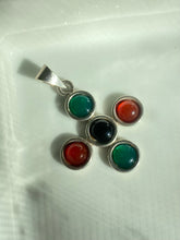 Load image into Gallery viewer, Cabochon Sterling Silver Chunky Cross Pendant
