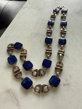 Load image into Gallery viewer, Vintage Lapis 950 Silver Chain 18.5”
