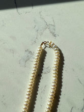 Load image into Gallery viewer, Vintage 10k Gold Pearl Strand Necklace 20”
