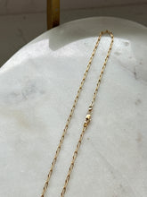 Load image into Gallery viewer, Gold Vermeil Micro Paper Clip Chain 18.5”

