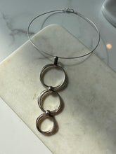 Load image into Gallery viewer, Modernist Sterling Torque Choker 15.5”
