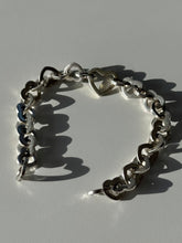 Load image into Gallery viewer, Solid Sterling Silver Heart Bracelet

