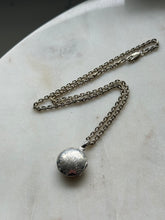 Load image into Gallery viewer, Etched Locket Sterling Silver Necklace 16”
