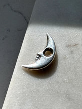 Load image into Gallery viewer, Vintage Crescent Moon Sterling Silver Pendant
