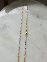 Load image into Gallery viewer, Gold Vermeil Micro Paper Clip Chain 18.5”
