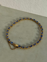 Load image into Gallery viewer, Tanzanite 14k Yellow Gold Tennis Bracelet
