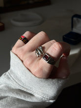 Load image into Gallery viewer, Garnet Sterling Silver Ring Size 7.75
