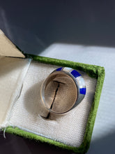 Load image into Gallery viewer, Lapis &amp; Mother of Pearl Sterling Silver Ring
