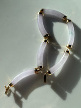 Load image into Gallery viewer, Lavender Jade 14k Yellow Gold Bracelet 7”
