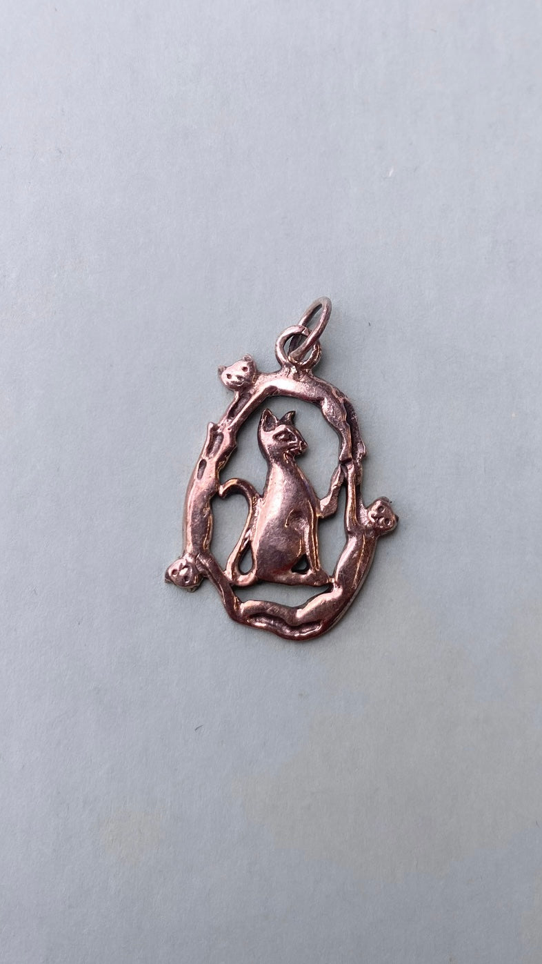 Cat .925 Sterling Silver Pendant
