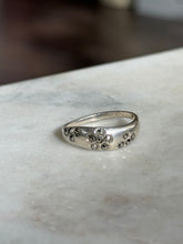 Load image into Gallery viewer, Marcasite Flower Sterling Silver Ring Size 9.25
