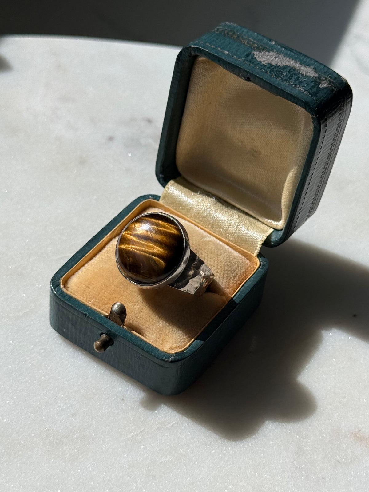 Tigers Eye Sterling Silver Ring Size 8