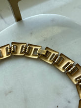 Load image into Gallery viewer, Vintage Monet Chunky Green Intaglio Goldtone Necklace 15.5”
