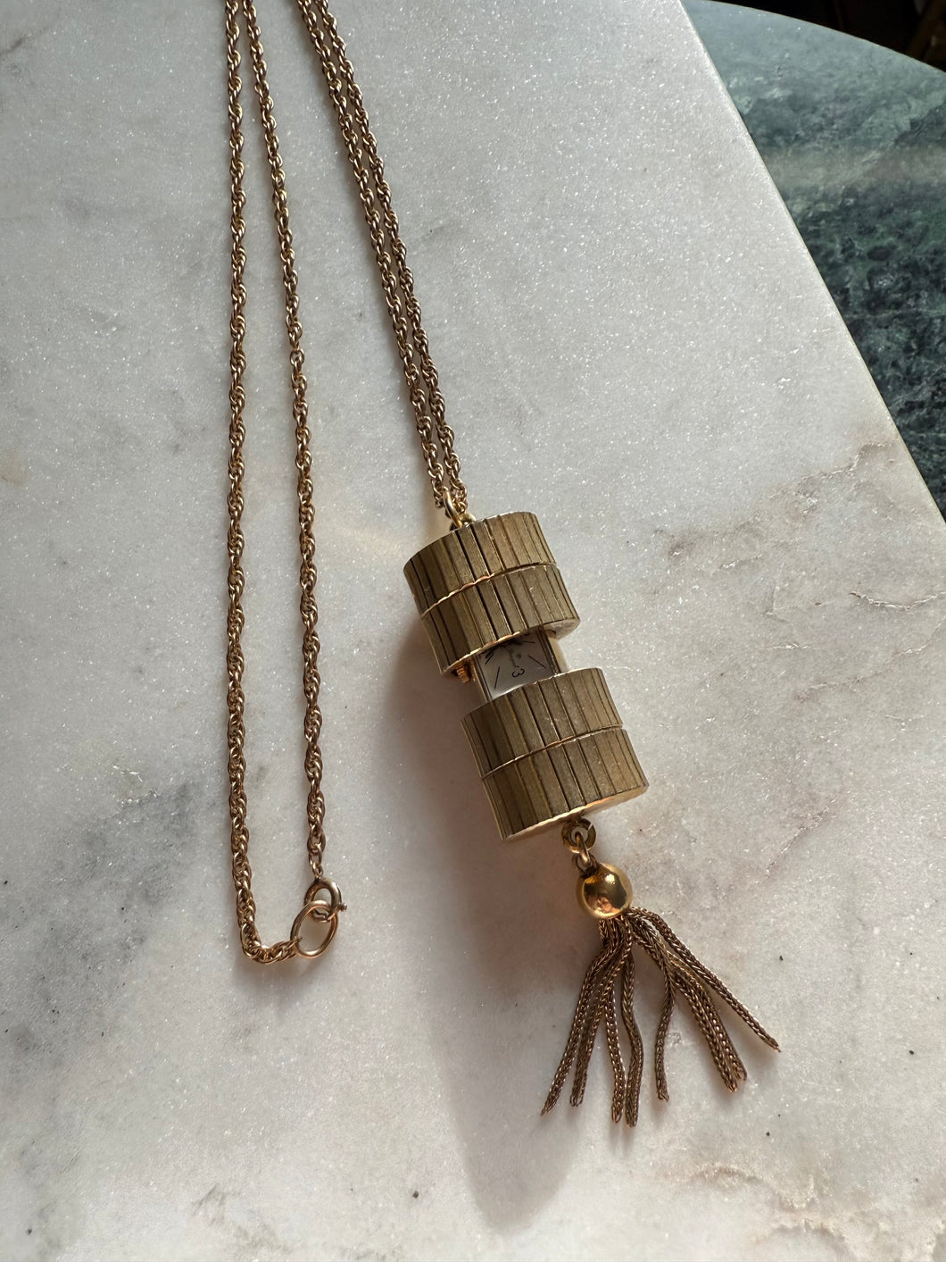 Vintage Gold Plated Watch Necklace