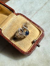 Load image into Gallery viewer, Natural Blue Sapphire Sterling Silver Ring Size 6.5
