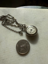 Load image into Gallery viewer, Antique Sterling Silver Enamel Swan Necklace
