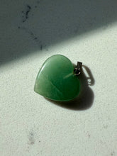 Load image into Gallery viewer, Vintage Jade Sterling Heart Charm
