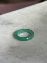 Load image into Gallery viewer, Green Jadeite Stacker Ring Size 7.75
